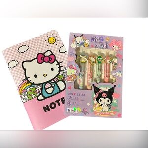 Sanrio Cute Alloy Doll Patch Gel Pen Kawaii bundle notebook
